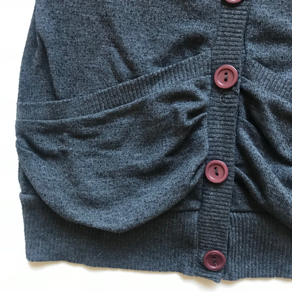 Papaya Sleeveless V Neck Button Up Cardigan - Picture 4 of 5